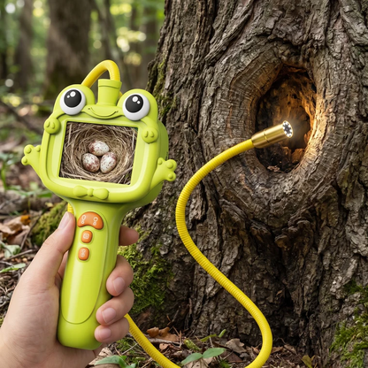 🐸🔍 Kids’ Frog Exploration Camera – 1080P HD, 22-Inch Flexible Probe & LED Lights