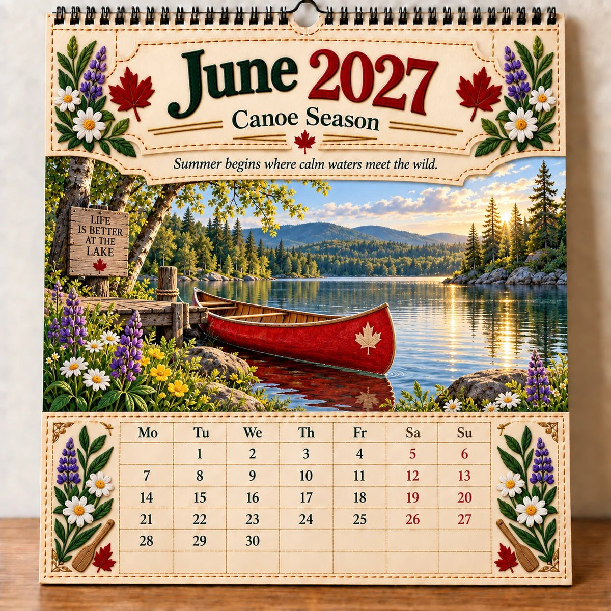 🔥LAST DAY 33% OFF - 🇨🇦🍁 2027 Canada 160th Anniversary Wall Calendar 🍁🇨🇦