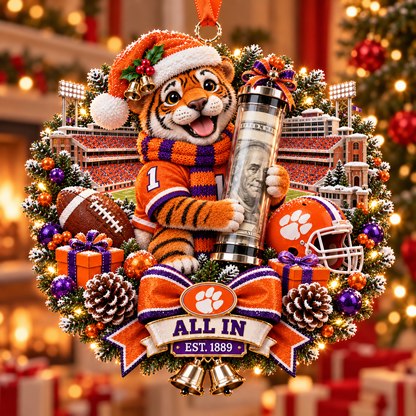 🏈🎄 College Football Money Surprise Ornament