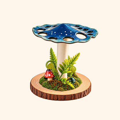🍄 Mushroom Makeup Brush Holder | Whimsical Fairycore Vanity Vibe