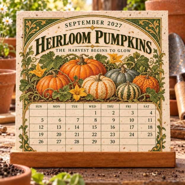 🌻 2027 The Heirloom Garden Plantable Seed Calendar