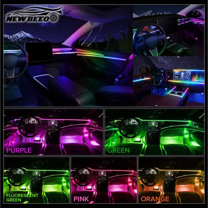 🚗✨ Car Interior LED Strip Lights – Ultra-Slim Ambient Lighting in 9 Colors