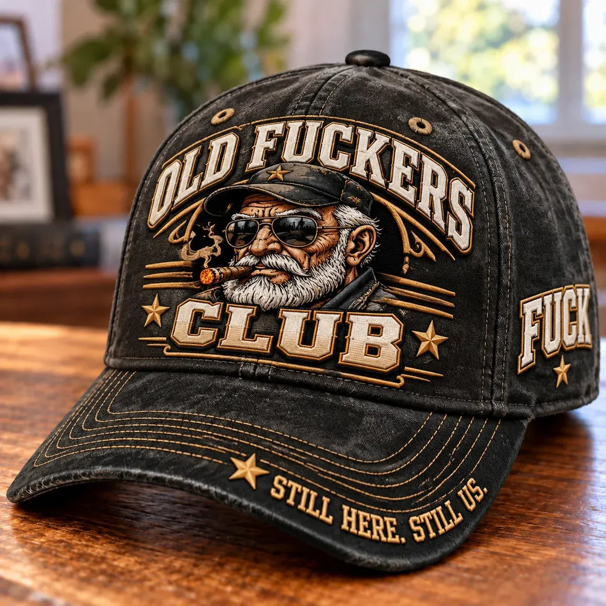 🧢 Old F*ckers Club Vintage Baseball Cap – Funny Gift for Men