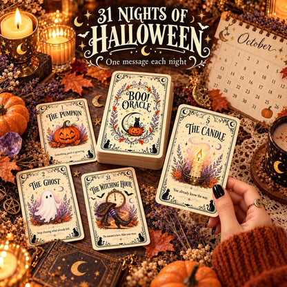 🎃 31 Nights of Halloween Oracle Deck – Sweet & Spooky Daily Messages 🔮