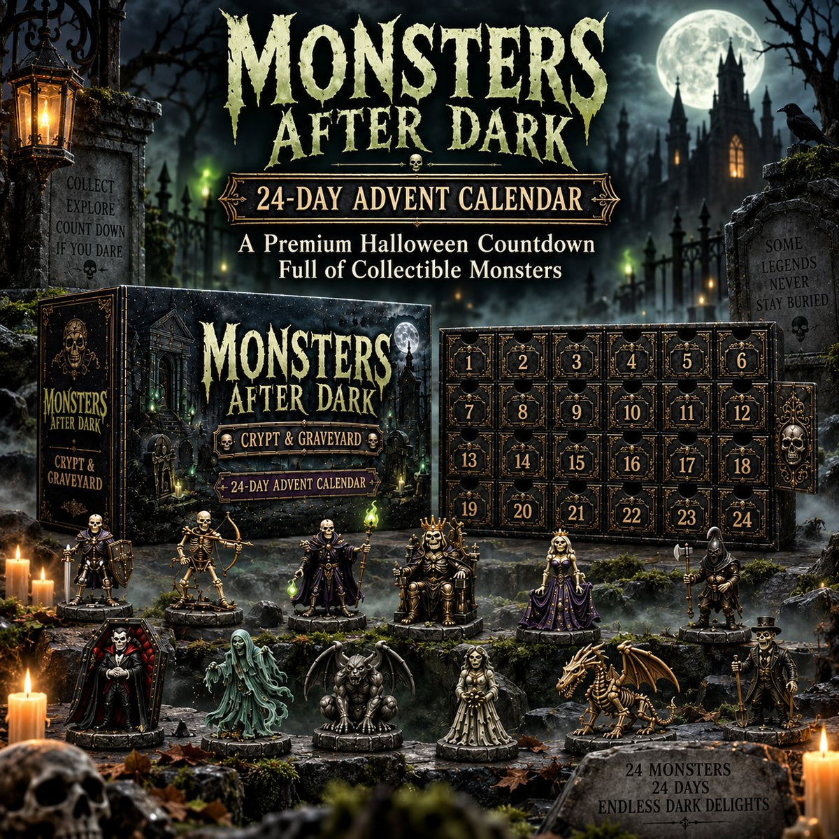 🎃 24 Days of Monsters After Dark – Crypt & Graveyard Countdown