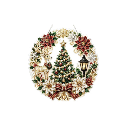 🔥 50% OFF 🎄💎 Christmas Diamond Painting Hanging Ornament – DIY Light-Catching Decor ✨