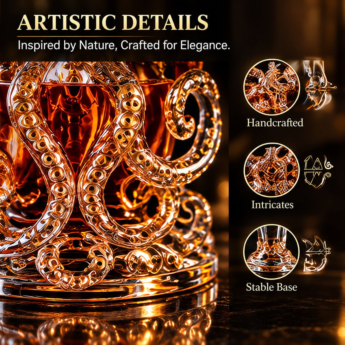 🐙 Octopus Decanter - Premium Crystal Glass Edition