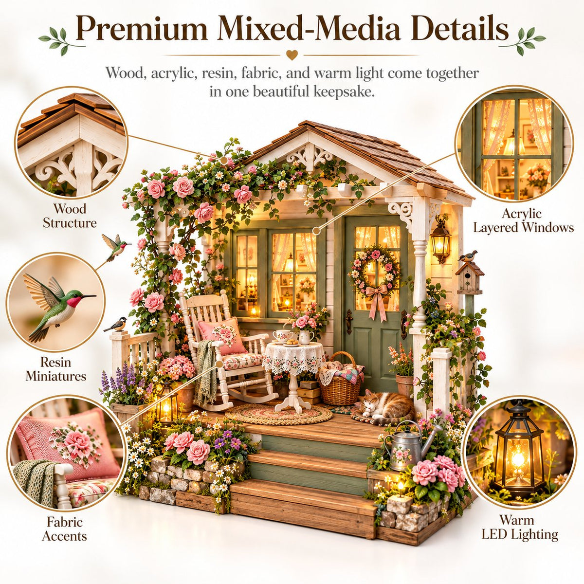 🌸 Build Your Own Cozy Cottage Porch Garden 🪑