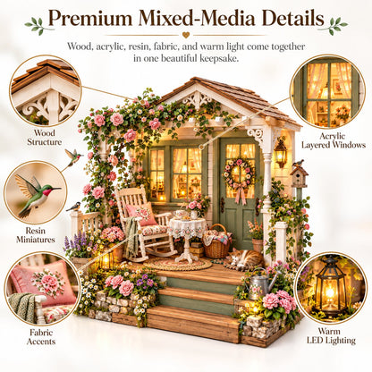 🌸 Build Your Own Cozy Cottage Porch Garden 🪑