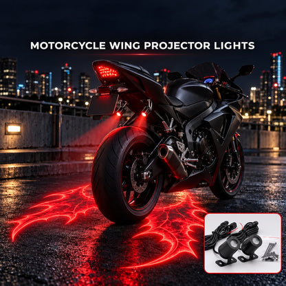 ⏰LAST DAY 55% OFF 🏍️🪽 Motorcycle Wing Projector Lights – Make Your Bike Stand Out at Night! ✨