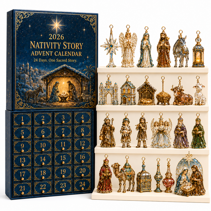 🎄 TODAY ONLY: 50% OFF! 🎁 2026 Nativity Story Advent Calendar – 24-Day Christmas Countdown Ornament Set ✨