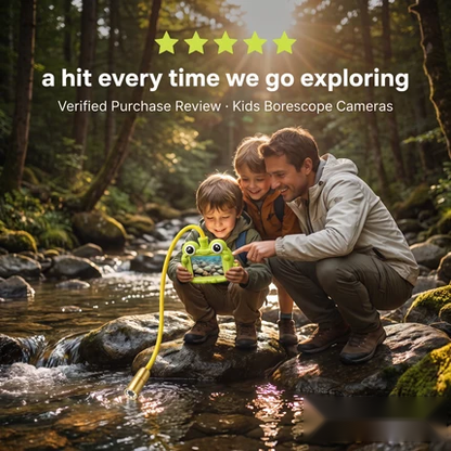 🐸🔍 Kids’ Frog Exploration Camera – 1080P HD, 22-Inch Flexible Probe & LED Lights
