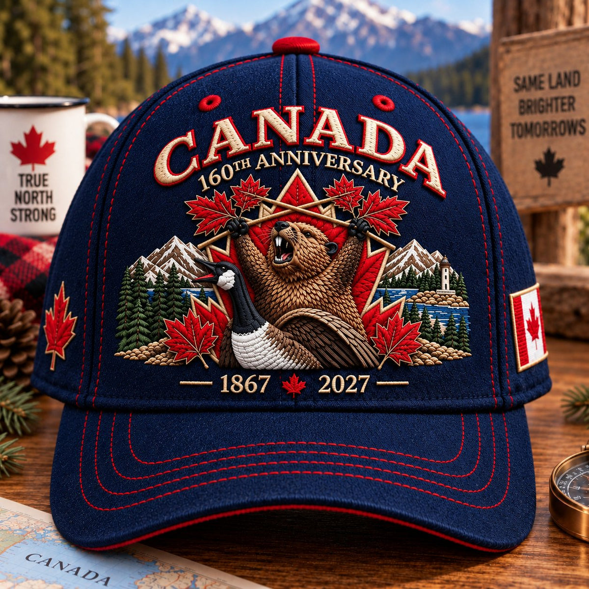🔥 LAST DAY 45% OFF – 🍁 Canada 160th Anniversary Heritage Cap 1867–2027 | Premium Embroidery • 100% Cotton