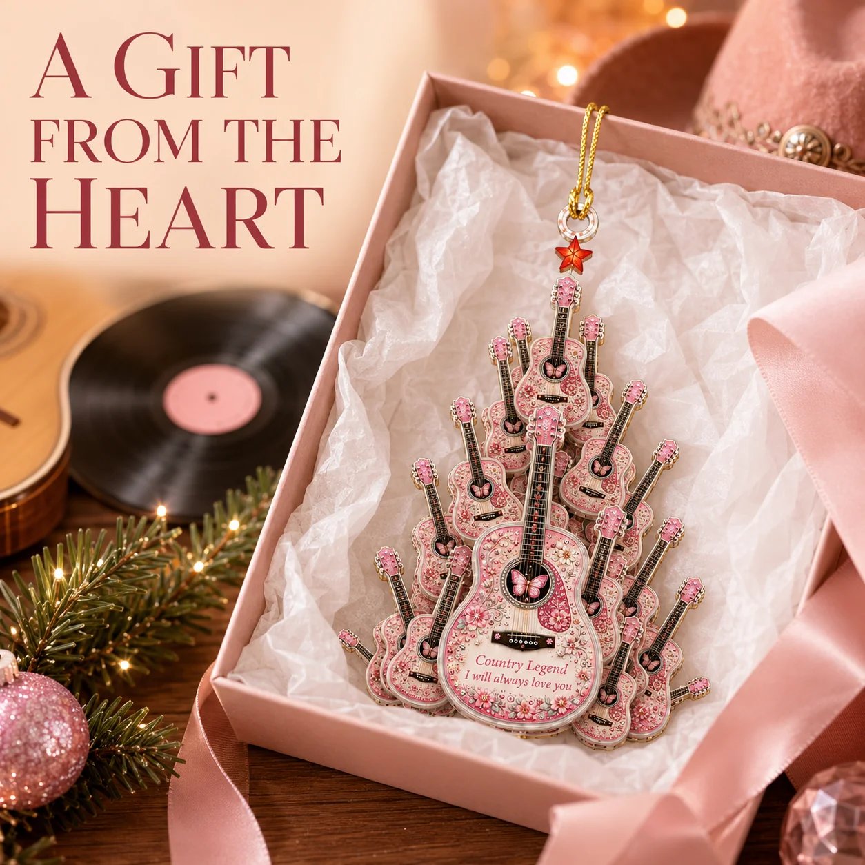 🎄 🎸 Queen of Country 1946-2026 “Timeless Spirit” Hanging Ornament