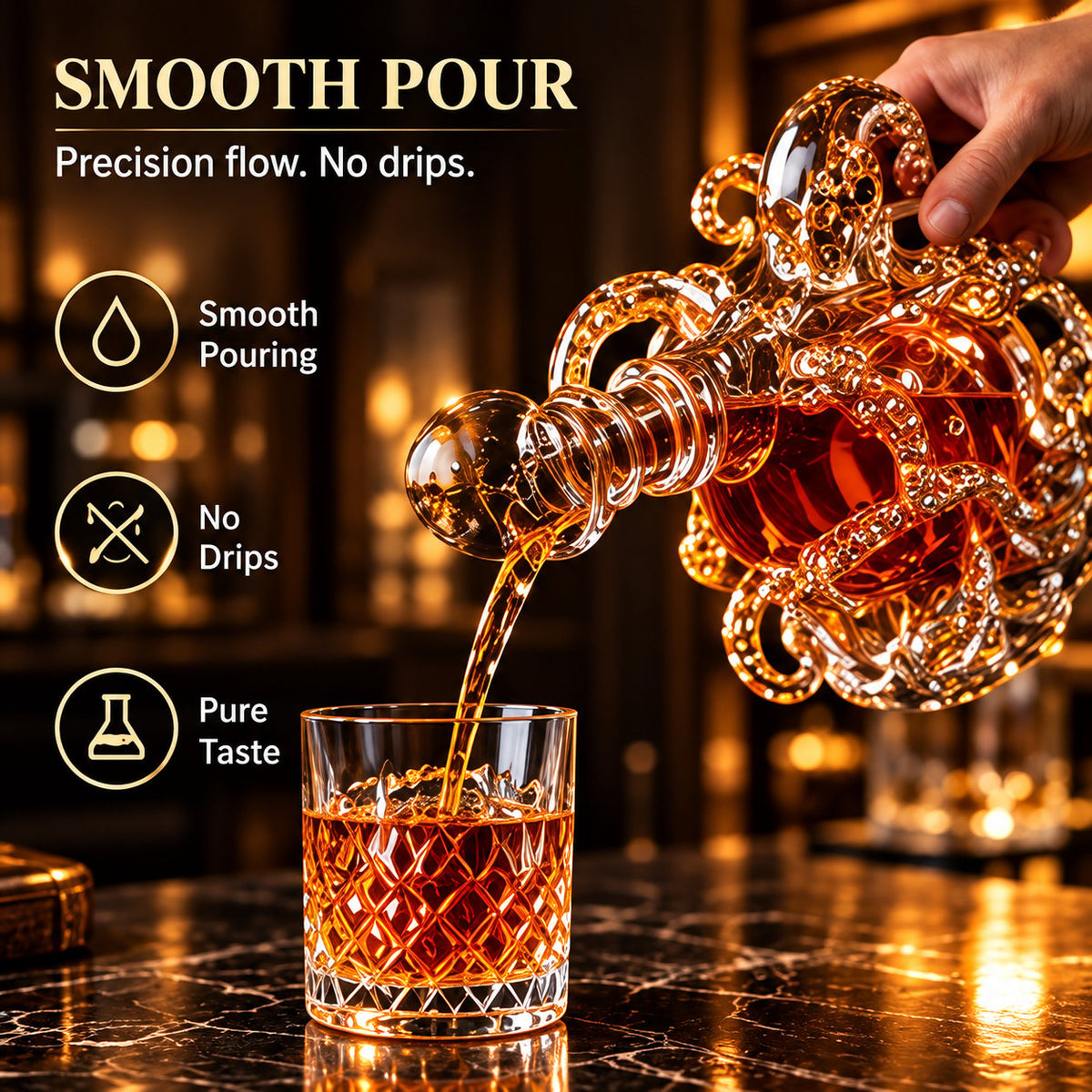 🐙 Octopus Decanter - Premium Crystal Glass Edition