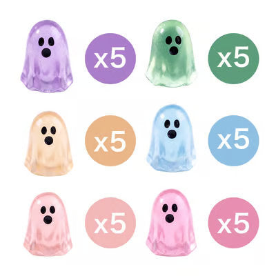 5 Blue + 5 Green + 5 Purple + 5 Yellow + 5 Pink + 5 Magenta