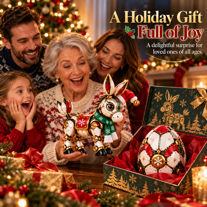 🎄 Magical Christmas Donkey Egg – 2-in-1 Egg-to-Donkey Transforming Mechanical Toy, Festive Collectible & Unique Holiday Gift 🎁✨