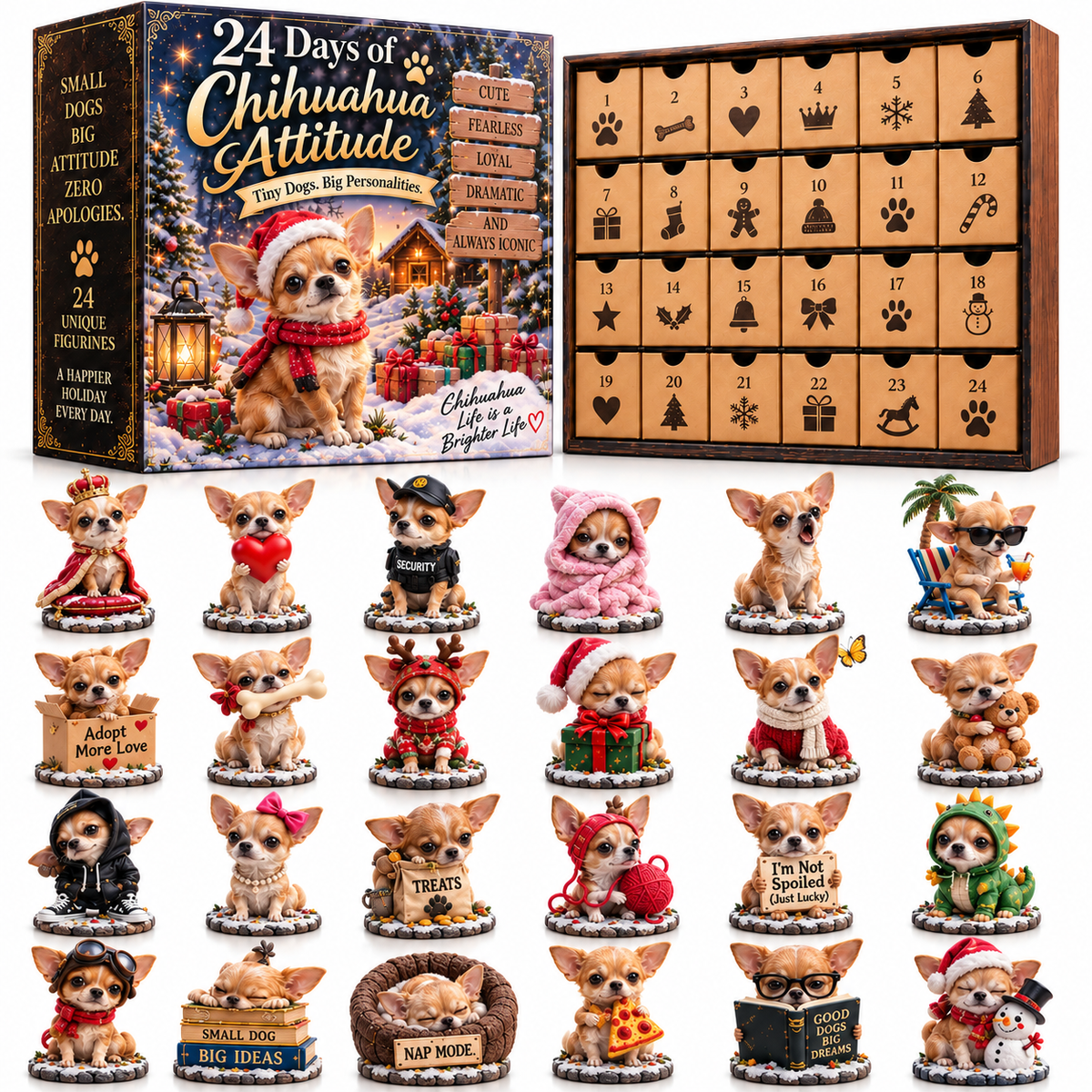 🐾 Small Dog, Big Attitude?! ❤️ 2026 Chihuahua Christmas Collection – 24 Days of Tiny Personalities & Big Love! 🎄