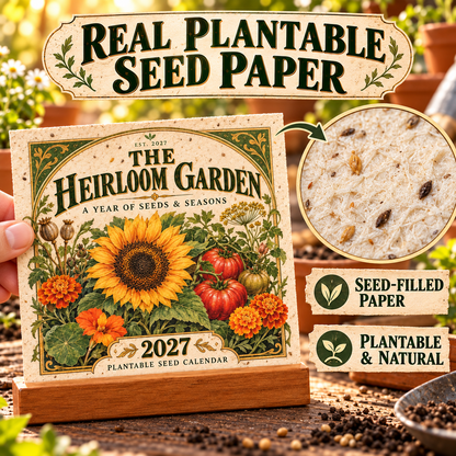 🌻 2027 The Heirloom Garden Plantable Seed Calendar