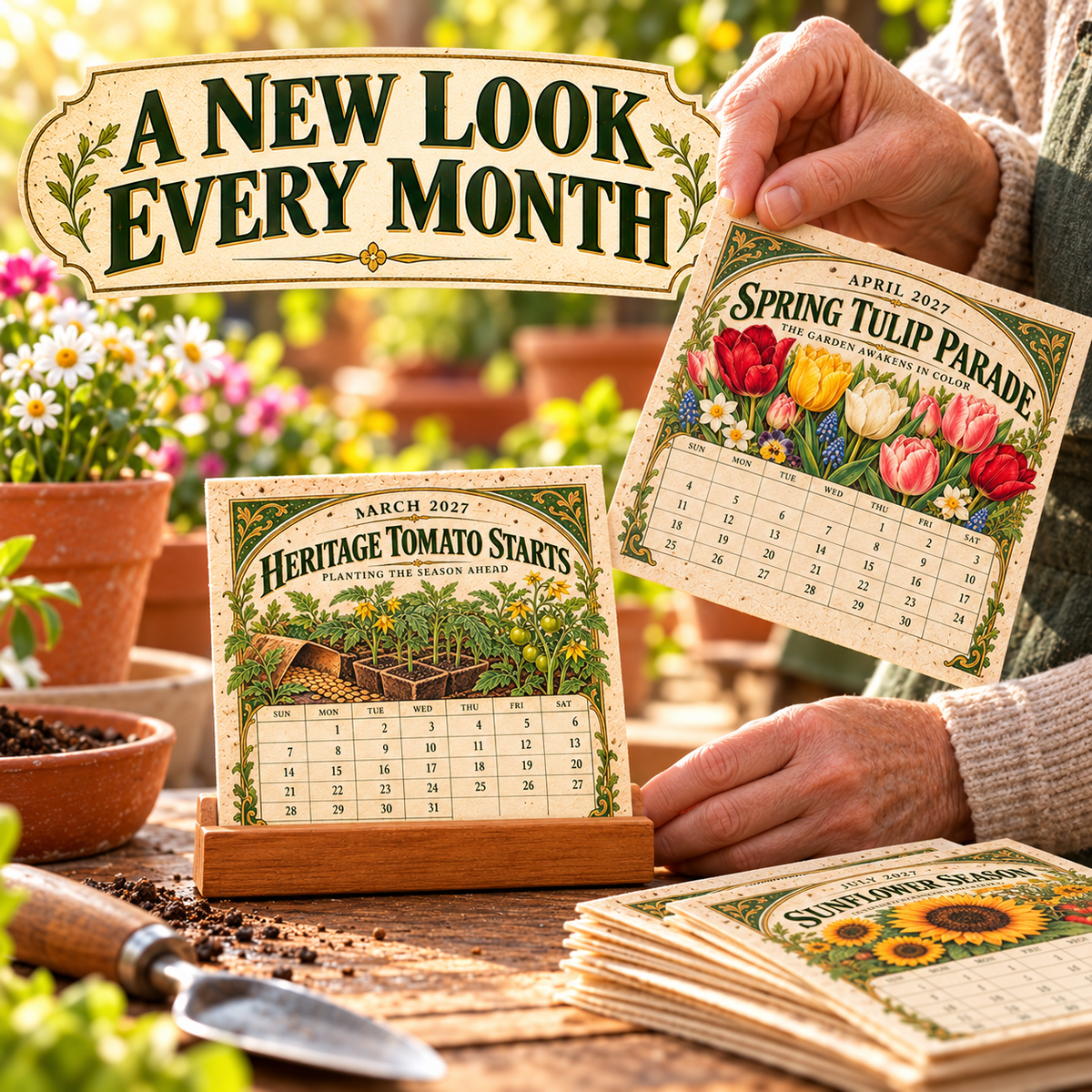 🌻 2027 The Heirloom Garden Plantable Seed Calendar