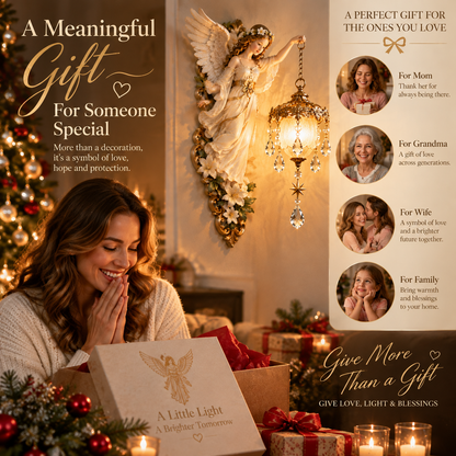 👼✨ Guardian Angel Crystal Light – Warm Glow & Elegant Home Decor