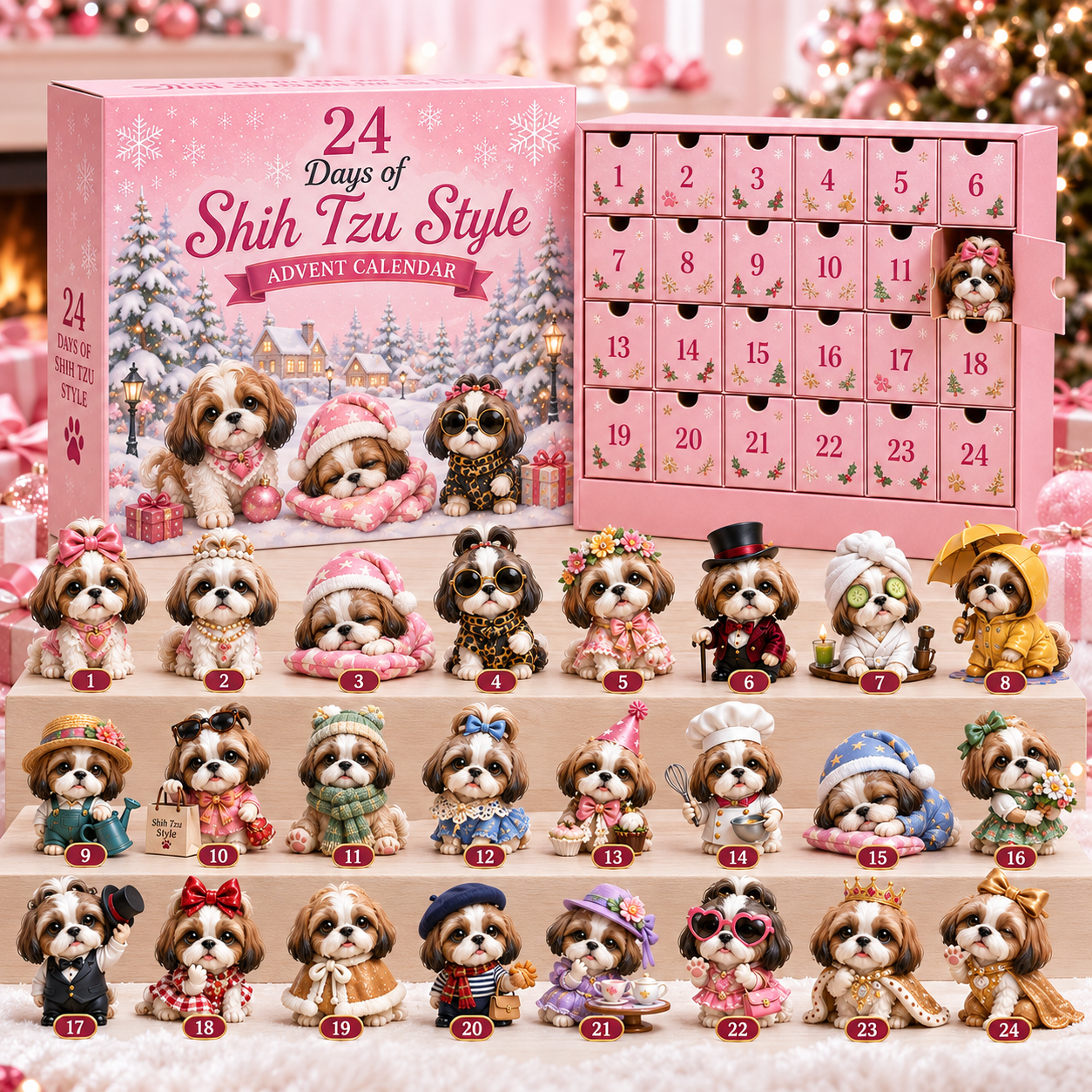 24 Days of Shih Tzu Style Advent Calendar – 24 Unique Collectibles