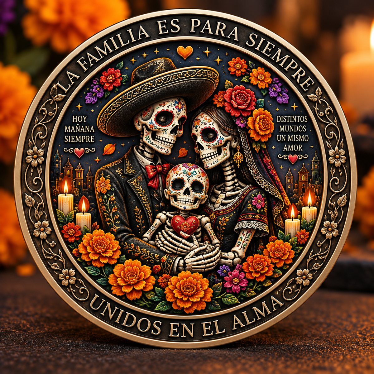 💀🌼 Day of the Dead Commemorative Coin Collection – Collectible Tribute Edition ✨