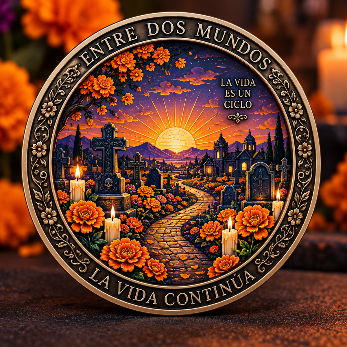 💀🌼 Day of the Dead Commemorative Coin Collection – Collectible Tribute Edition ✨