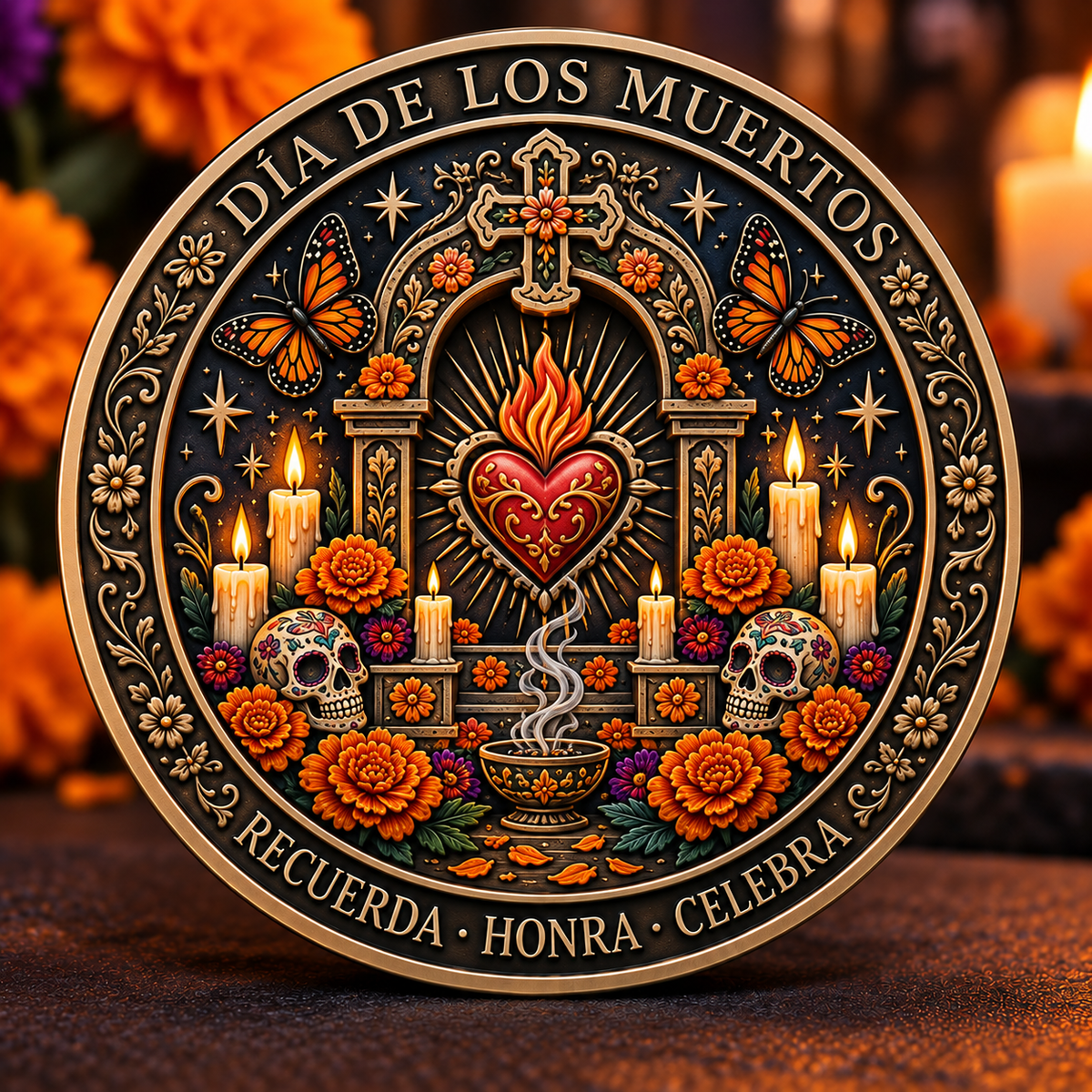 💀🌼 Day of the Dead Commemorative Coin Collection – Collectible Tribute Edition ✨