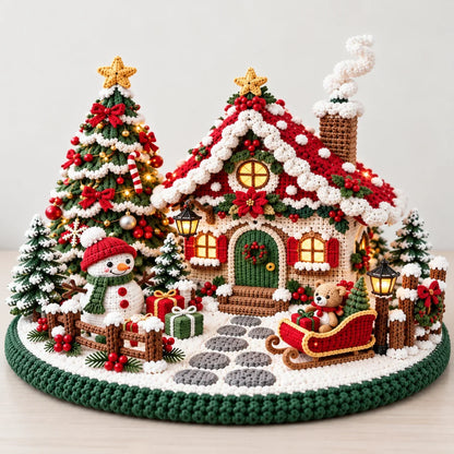 Crochet Christmas Chalet Winter Village Pattern - Amigurumi