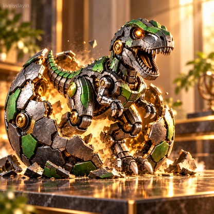 🦖 🥚🔥 Mechanical T-Rex Egg – From Mysterious Egg to Mighty Robotic Dinosaur!⚙️✨