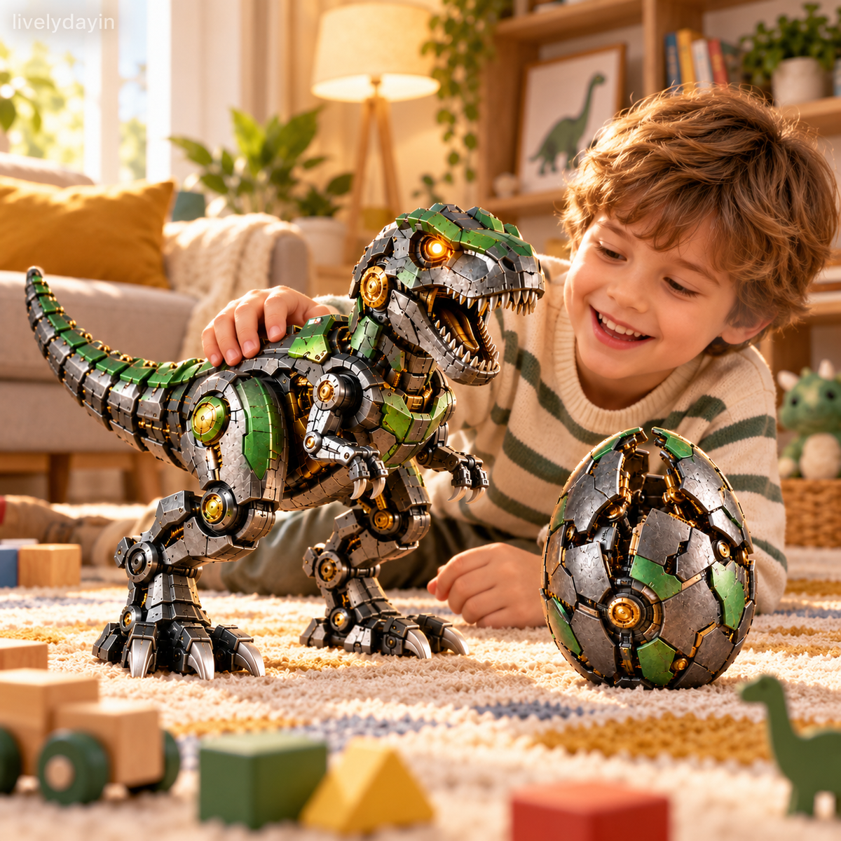 🦖 🥚🔥 Mechanical T-Rex Egg – From Mysterious Egg to Mighty Robotic Dinosaur!⚙️✨