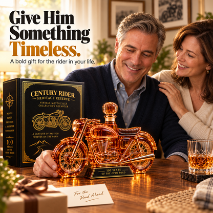 🏍️ Century Rider Heritage Reserve – 100 Years of the Open Road Commemorative Whiskey Decanter 🥃