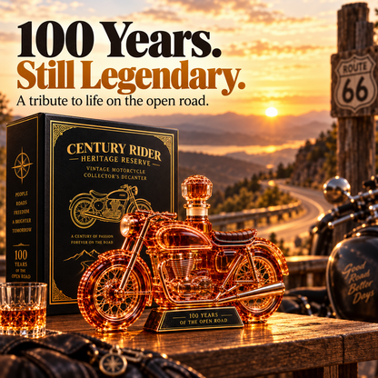 🏍️ Century Rider Heritage Reserve – 100 Years of the Open Road Commemorative Whiskey Decanter 🥃
