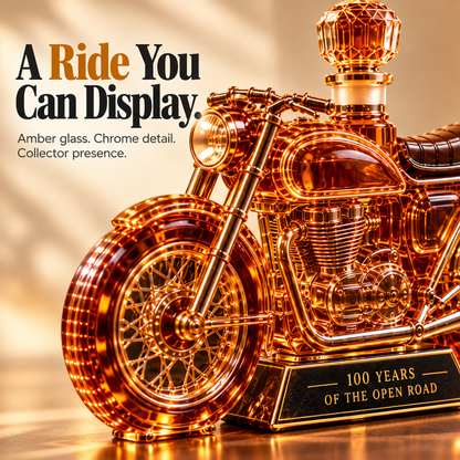 🏍️ Century Rider Heritage Reserve – 100 Years of the Open Road Commemorative Whiskey Decanter 🥃