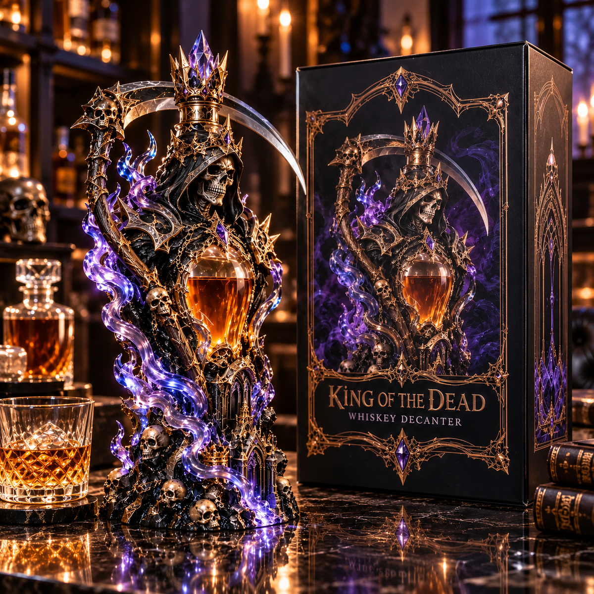 Grim Reaper Whiskey Decanter – King of the Dead Gothic Bar Decor