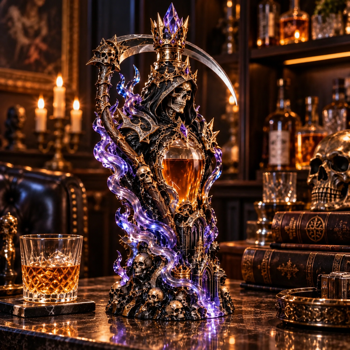 Grim Reaper Whiskey Decanter – King of the Dead Gothic Bar Decor