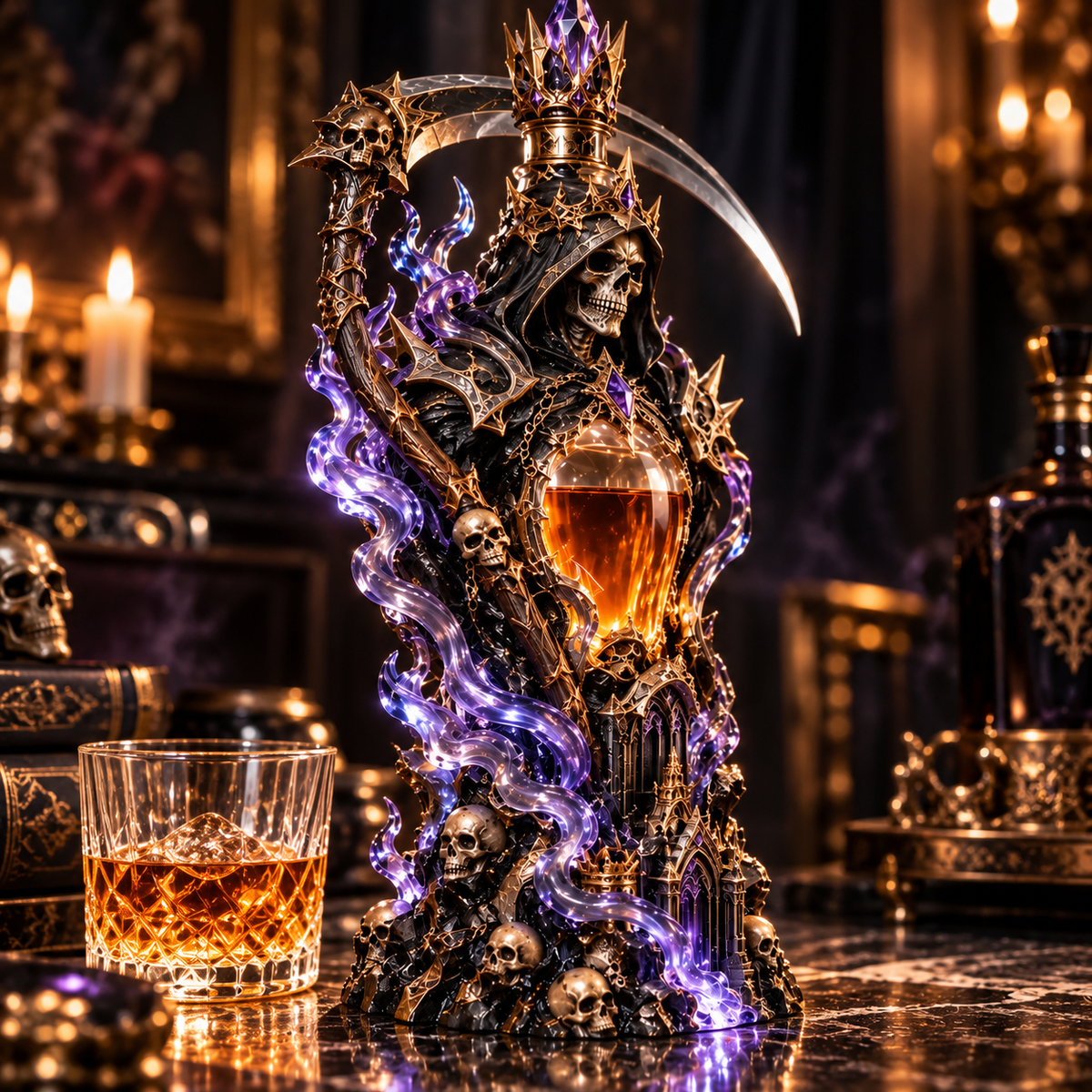 Grim Reaper Whiskey Decanter – King of the Dead Gothic Bar Decor