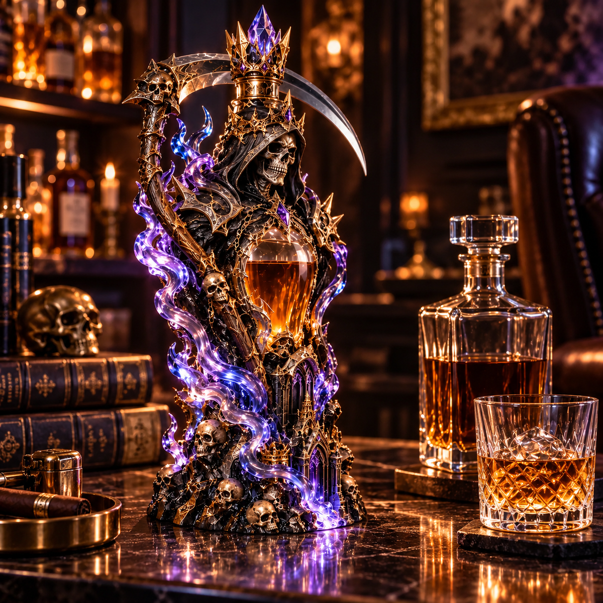 Grim Reaper Whiskey Decanter – King of the Dead Gothic Bar Decor