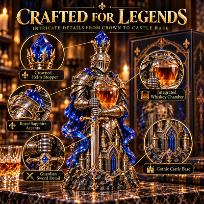Oathkeeper™ Knight Whiskey Decanter – Medieval Sword Guardian Liquor Bottle, Gothic Bar Decor & Unique Gift for Him