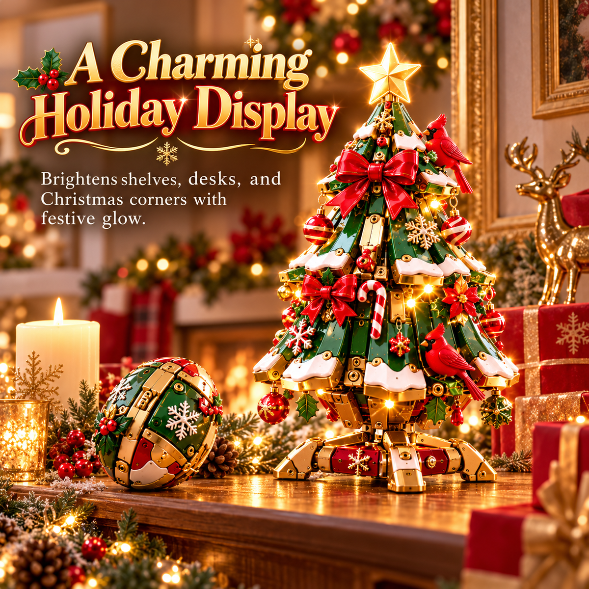🥚🎄 Magical Egg-to-Christmas Tree Transforming Toy – Cardinal Christmas Surprise Gift 🎁