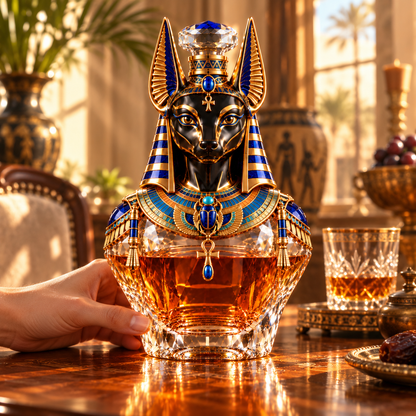 🐺Anubis: Guardian of Eternity Whiskey Decanter – Ancient Egyptian Jackal God Collectible Bottle🏺
