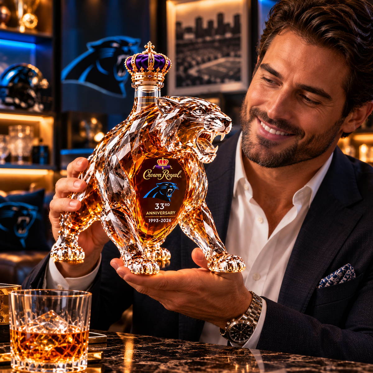 🐆 33rd Anniversary Panther Whiskey Decanter – 1993–2026 Commemorative Edition