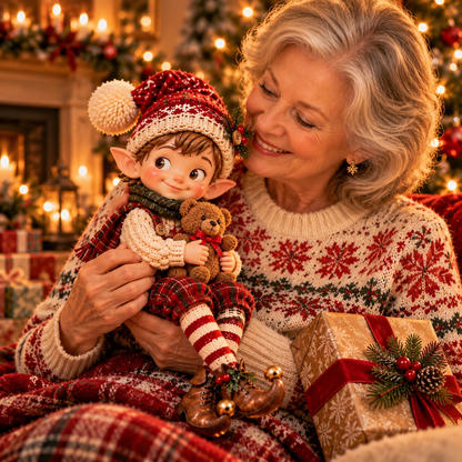 Adorable Christmas Elf Shelf Sitter Figurine