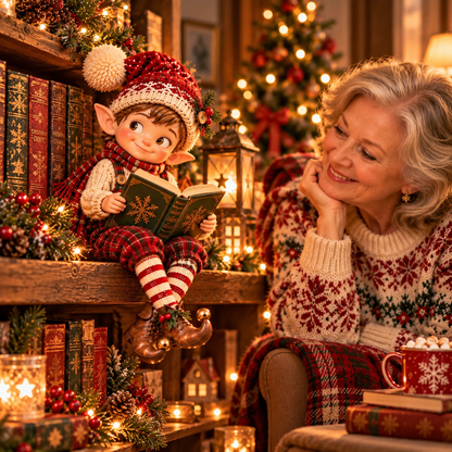 Adorable Christmas Elf Shelf Sitter Figurine