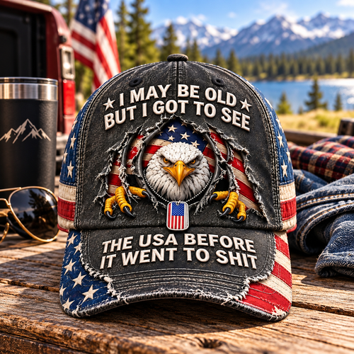 Vintage Eagle Washed Baseball Cap