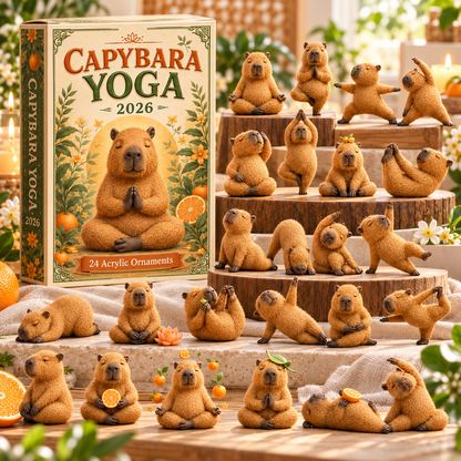 Capybara Yoga Advent Calendar | 24 different capybaras, one behind every little window