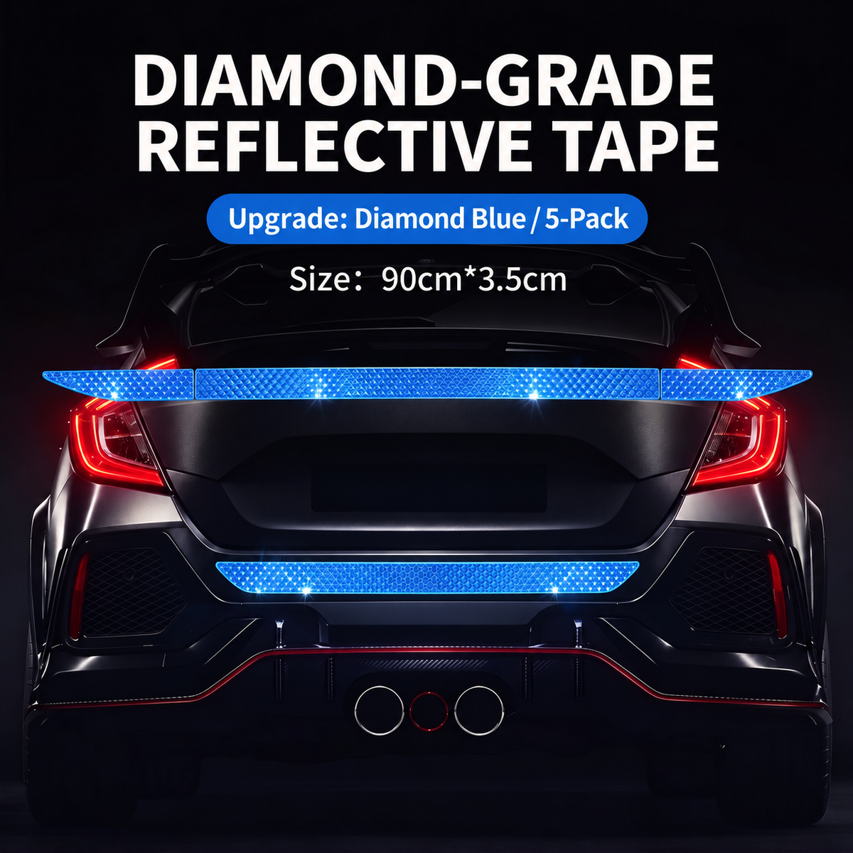 🔥Limited-time 50% off-Reflective Car Sticker Strips for Trunk & Rear Bumper