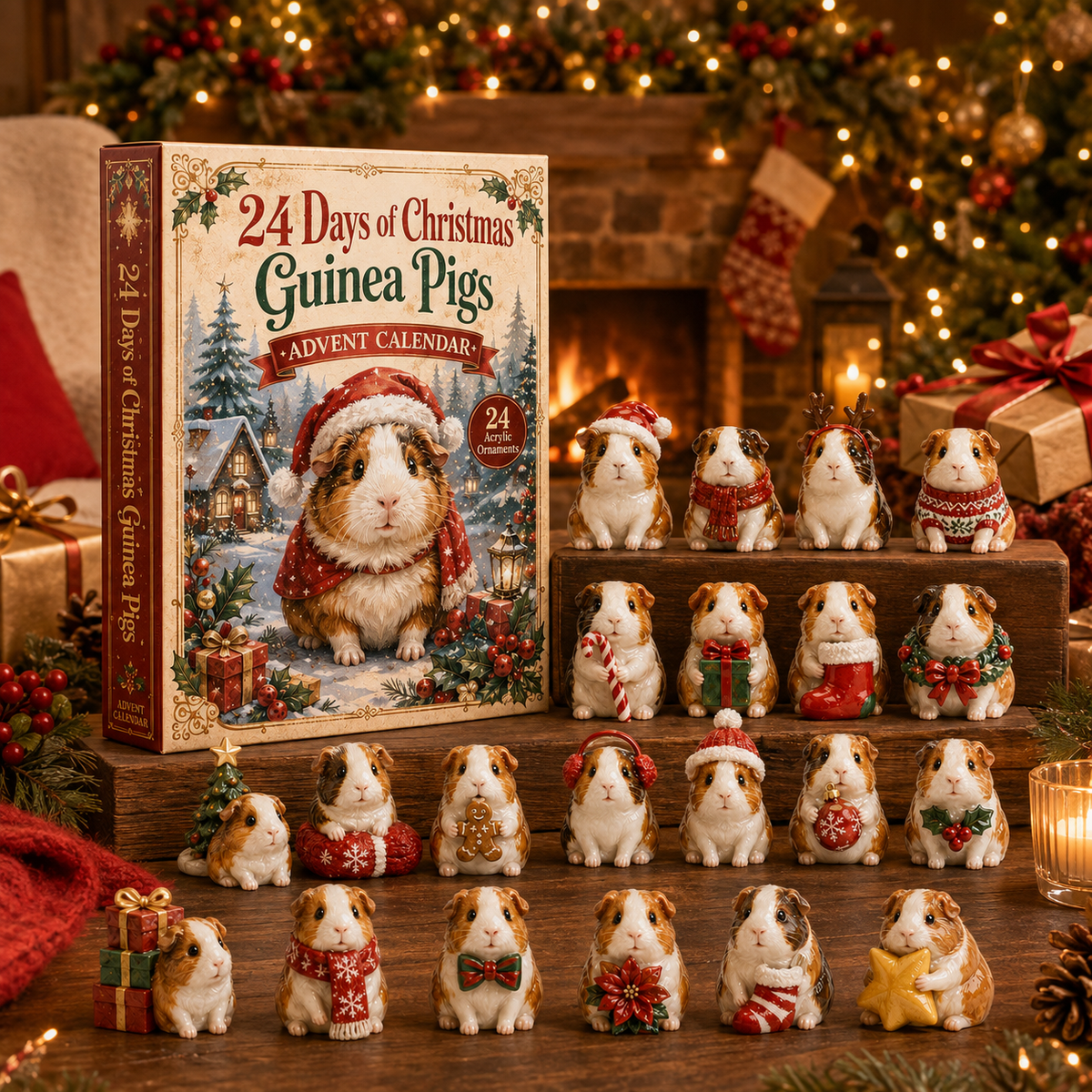 🔥 TODAY ONLY: 50% OFF – 2026 Guinea Pig Christmas Advent Calendar | 24 Days of Adorable Festive Surprises & Acrylic Ornament Blind Box Gift