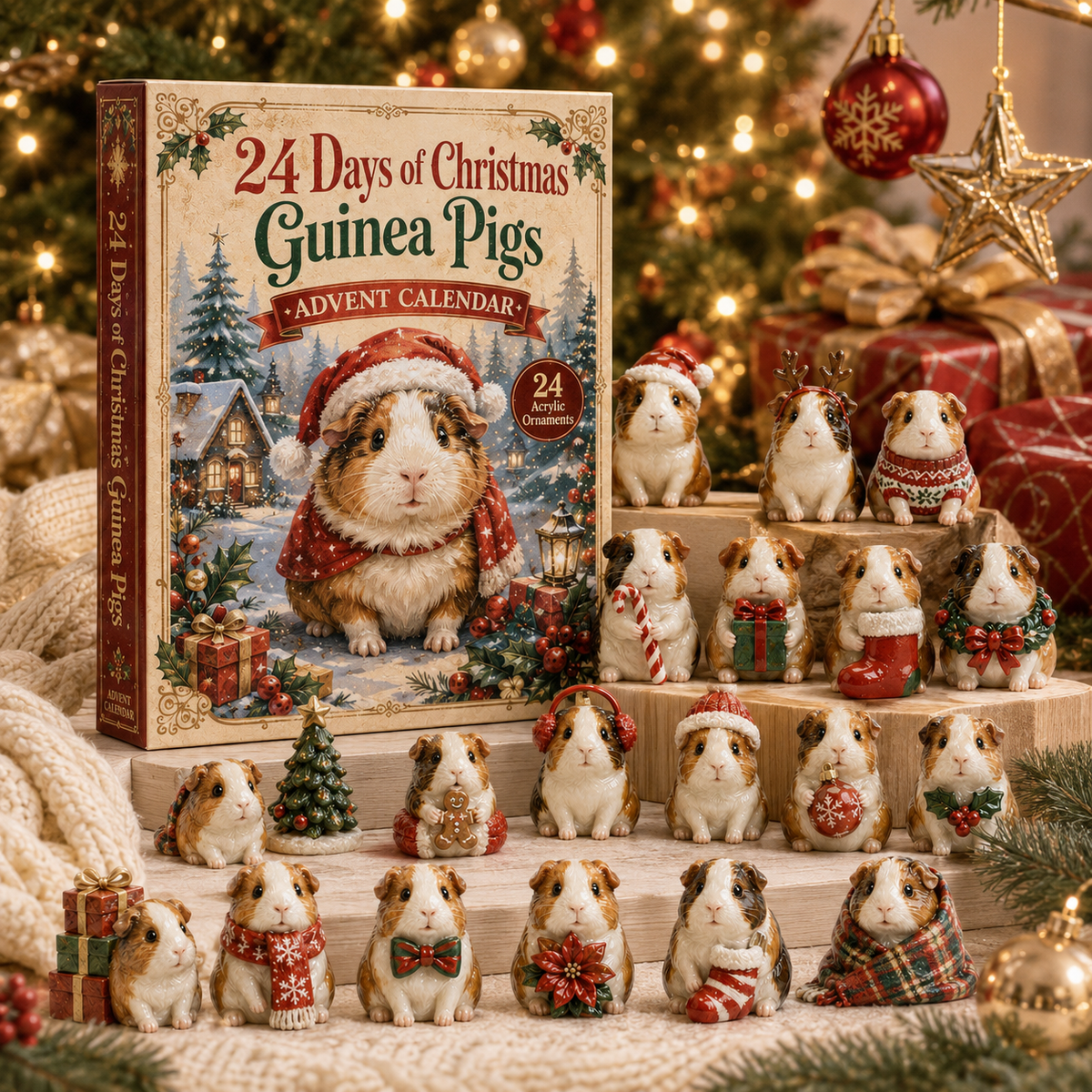 🔥 TODAY ONLY: 50% OFF – 2026 Guinea Pig Christmas Advent Calendar | 24 Days of Adorable Festive Surprises & Acrylic Ornament Blind Box Gift